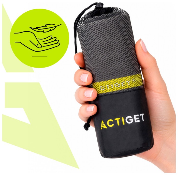 Рушник спортивний Actiget 180 x 100 см з мікрофібри ACT0192 Grey