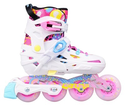 Дитячі розсувні ролики Flying Eagle ND Nadia біло-рожеві