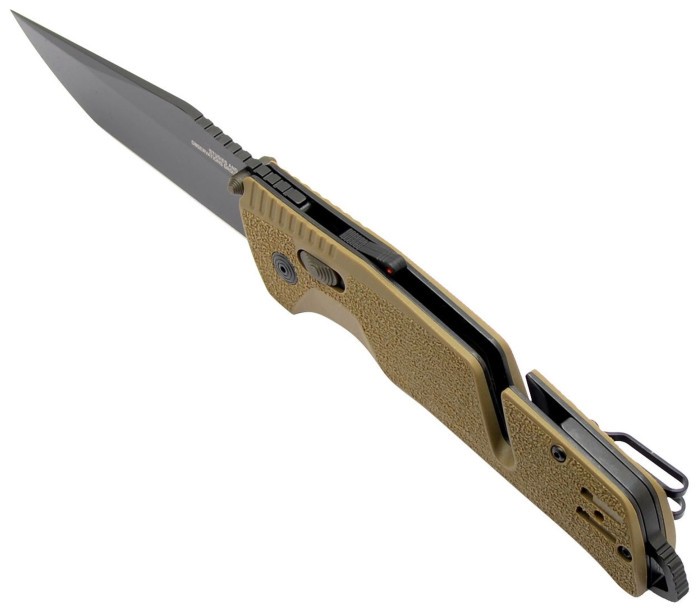 Раскладной нож SOG Trident AT, Flat Dark Earth-Tanto