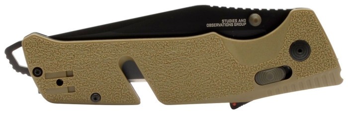 Раскладной нож SOG Trident AT, Flat Dark Earth-Tanto