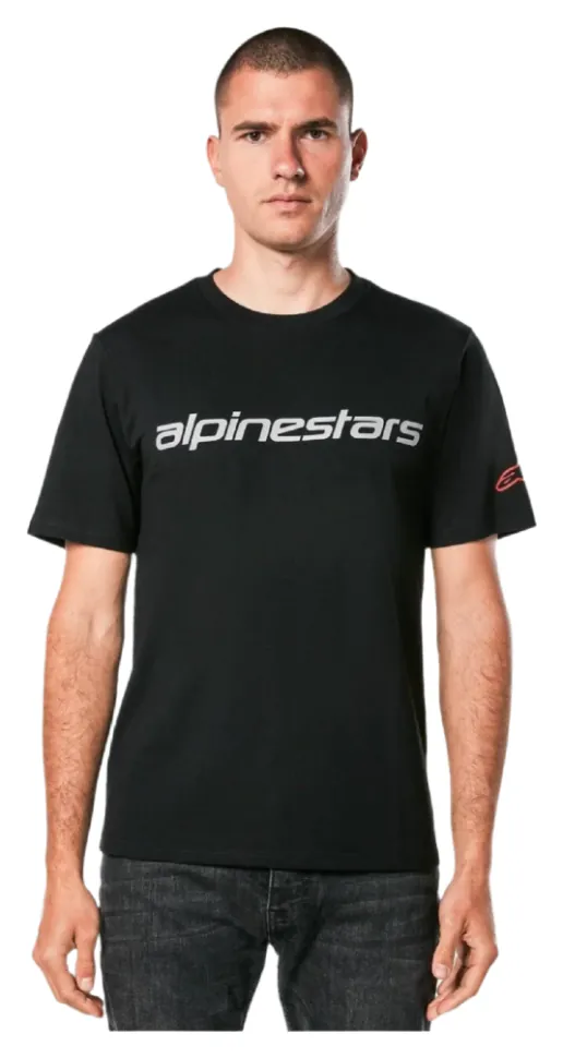 Футболка Alpinestars LINEAR WORDMARK 2.0 CSF TEE BLACK/GREY/RED, L (SPT_1214-73110-113-L)