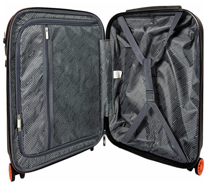 Валіза Semi Line 20" (S) Black/Orange Line (T5734-1)