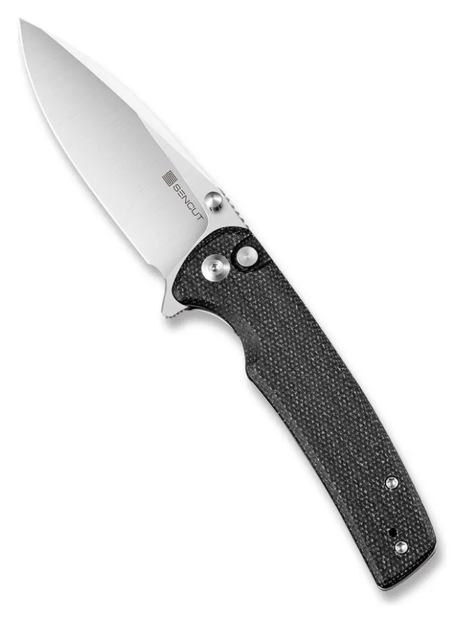 Ніж складаний туристичний Sencut Sachse, (8.8 см) 9Cr18MoV / Micarta чорний (FNR_S21007-1)
