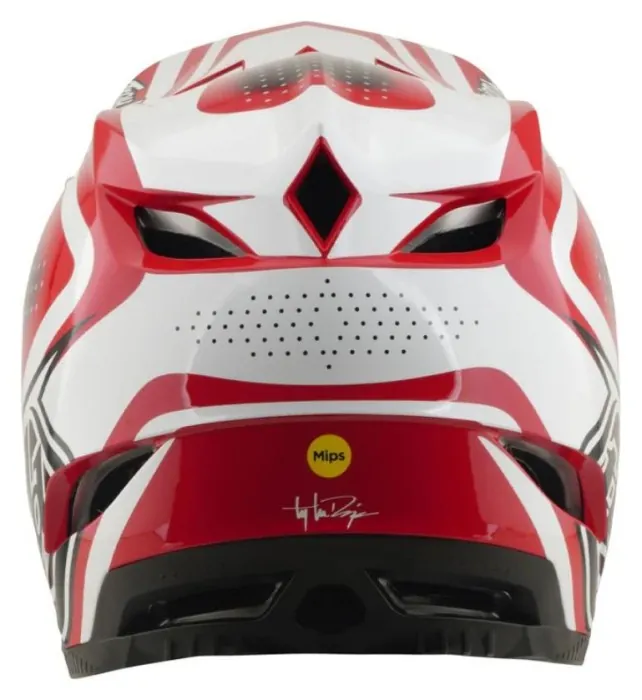 Велосипедный шлем TLD D4 POLYACRYLITE HELMET; THE LINE [FIRE/WHITE] M