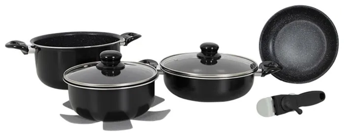 Набор посуды Gimex Cookware Set induction 7 предметов Black (6977222)