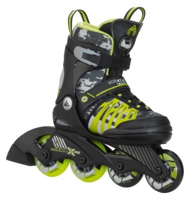 Роликові коньки дитячі K2 SK8 HERO X PRO L (35-40) 220-255мм Black/lime (3050208) O