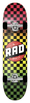 RAD Скейтборд Checkers Complete Skateboard 8" - Rasta Fade