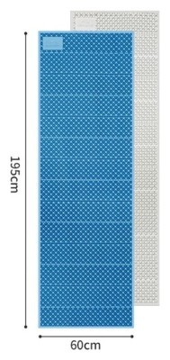 Килимок туристичний складаний одномісний IXPE Naturehike CNK2450WS044 з алюмінієвою плівкою, 195x60x1.8 см, синій