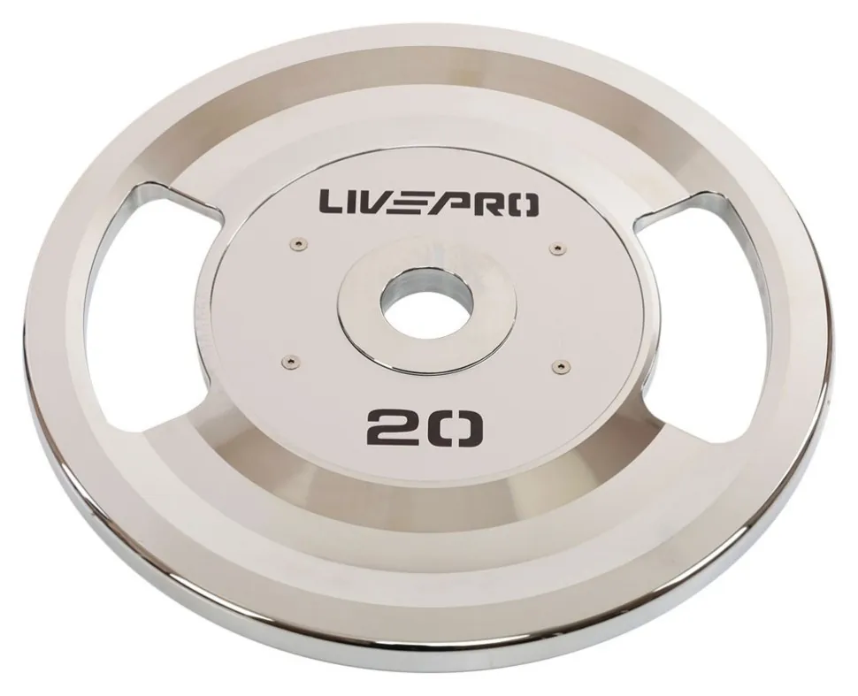 Млинці диски сталеві 2 Handle металева втулка LiveUp LP8338-20 ø51мм 20кг сірий (RNS_LP8338-20)