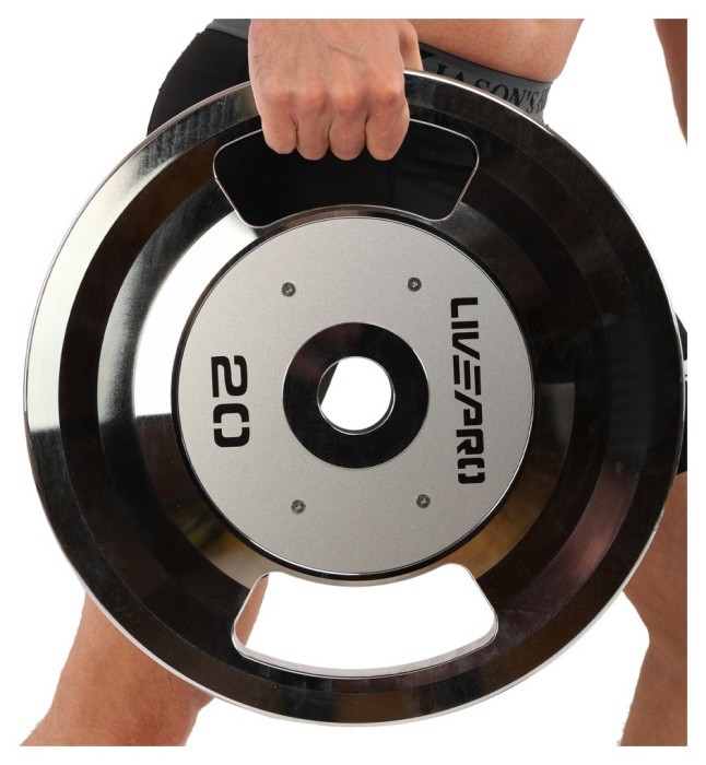Блинчики диски стальные 2 Handle металлическая втулка LiveUp LP8338-20 ø51мм 20кг серый