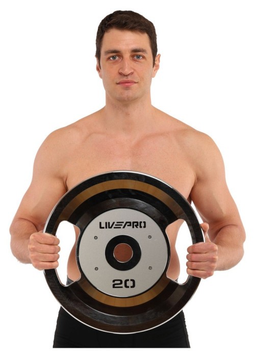 Блинчики диски стальные 2 Handle металлическая втулка LiveUp LP8338-20 ø51мм 20кг серый