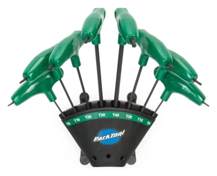 Набор торксов Park Tool PH-T1.2 T6/T8/T10/T15/T20/T25/T30/T40 с L-образной пластиковой ручкой