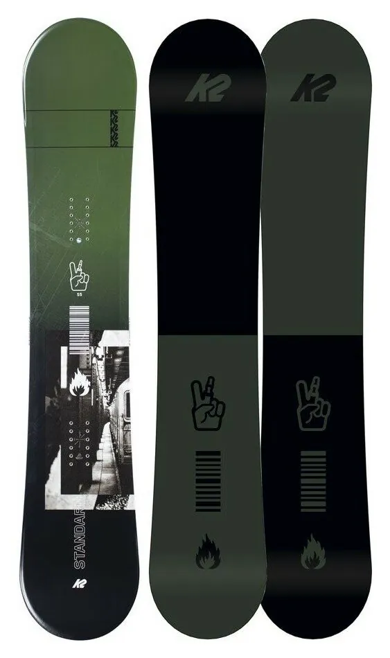 Сноуборд K2 STANDARD 155 Black/khaki/grey (11E0010.1) O (163 см black, grey, khaki)