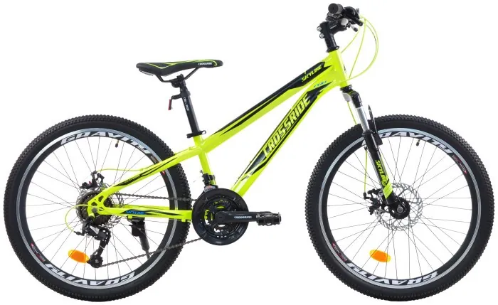 Велосипед CROSSRIDE 24 MTB ST "SKYLINE" 2.0, Желтый