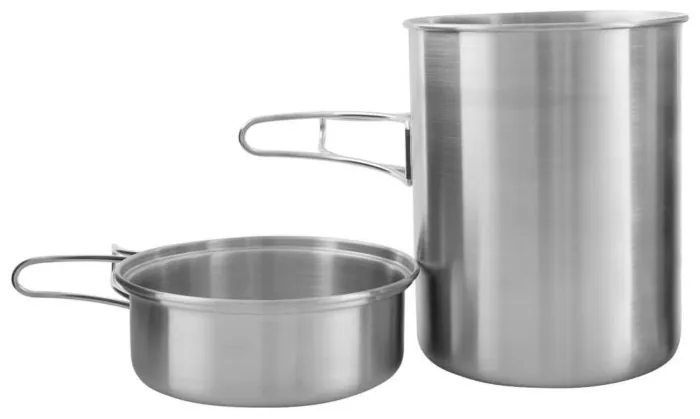 Набір посуду Tatonka Pot Set For Gas Cartridge 450+Burner, Silver