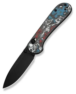 Нож складной карманный Civivi Elementum (Crossbar Lock), (7.51 см) CPM S35VN / Nebula FatCarbon Fiber черный/красный/синий/белый