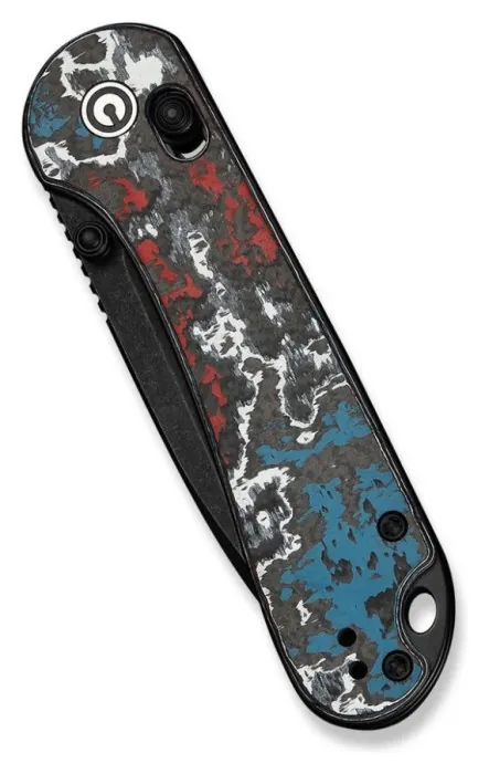 Нож складной карманный Civivi Elementum (Crossbar Lock), (7.51 см) CPM S35VN / Nebula FatCarbon Fiber черный/красный/синий/белый