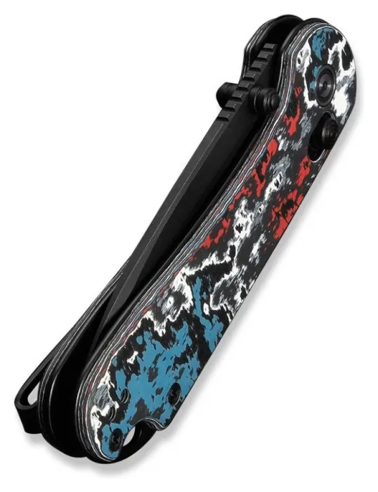 Нож складной карманный Civivi Elementum (Crossbar Lock), (7.51 см) CPM S35VN / Nebula FatCarbon Fiber черный/красный/синий/белый