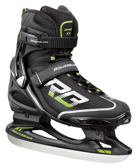 Ледовые коньки для взрослых Rollerblade SPARK ICE M 44 (285мм) Black/green (0P500700)