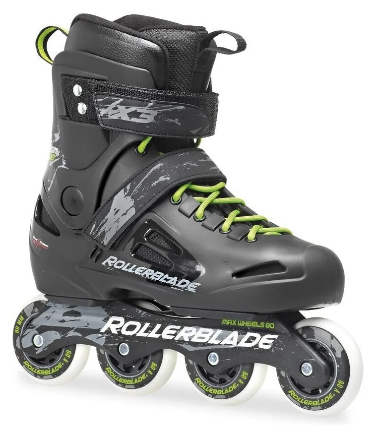 Роликові коньки для дорослих Rollerblade Fusion X3 38 (6US) 240мм Black/green (07023000 T83) (235мм)