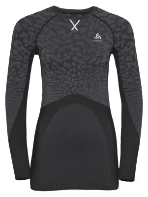 Термофутболка ODLO ( 187081 ) BL TOP Crew neck l/s BLACKCOMB 2020