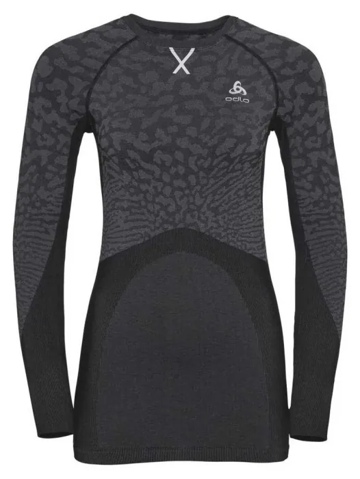 Термофутболка ODLO ( 187081 ) BL TOP Crew neck l/s BLACKCOMB 2020