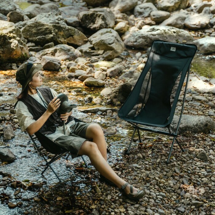 Стул складной ультралегкий Naturehike Stellaluna L04 CNK2450JJ015, размер L, алюминий, серый