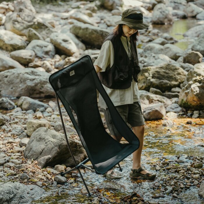 Стул складной ультралегкий Naturehike Stellaluna L04 CNK2450JJ015, размер L, алюминий, серый