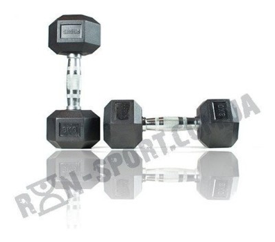 Гантели шестигранные Rubber Hexagon Dumbbell. Цена за 1 кг