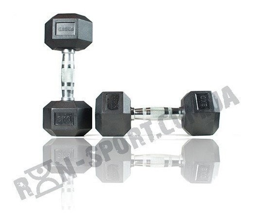 Гантели шестигранные Rubber Hexagon Dumbbell. Цена за 1 кг