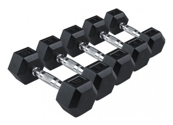 Гантели шестигранные Rubber Hexagon Dumbbell. Цена за 1 кг
