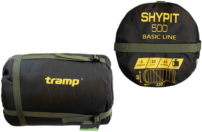 Спальний мішок Tramp Shypit 500 одеяло з капюш лівий olive 220/80 UTRS-062R