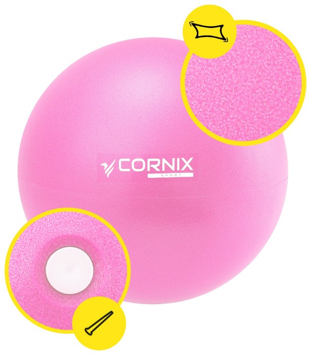 Мяч для пилатеса, йоги, реабилитации Cornix MiniGYMball 22 см XR-0228 Pink