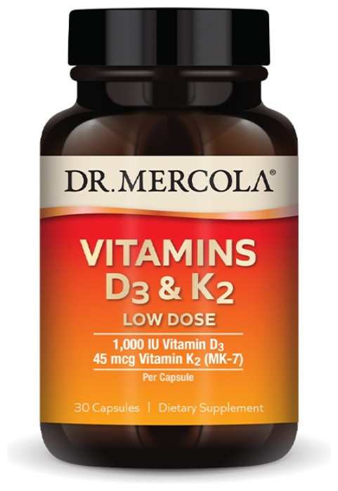 Vitamins D3 & K2 Low Dose - 30 caps