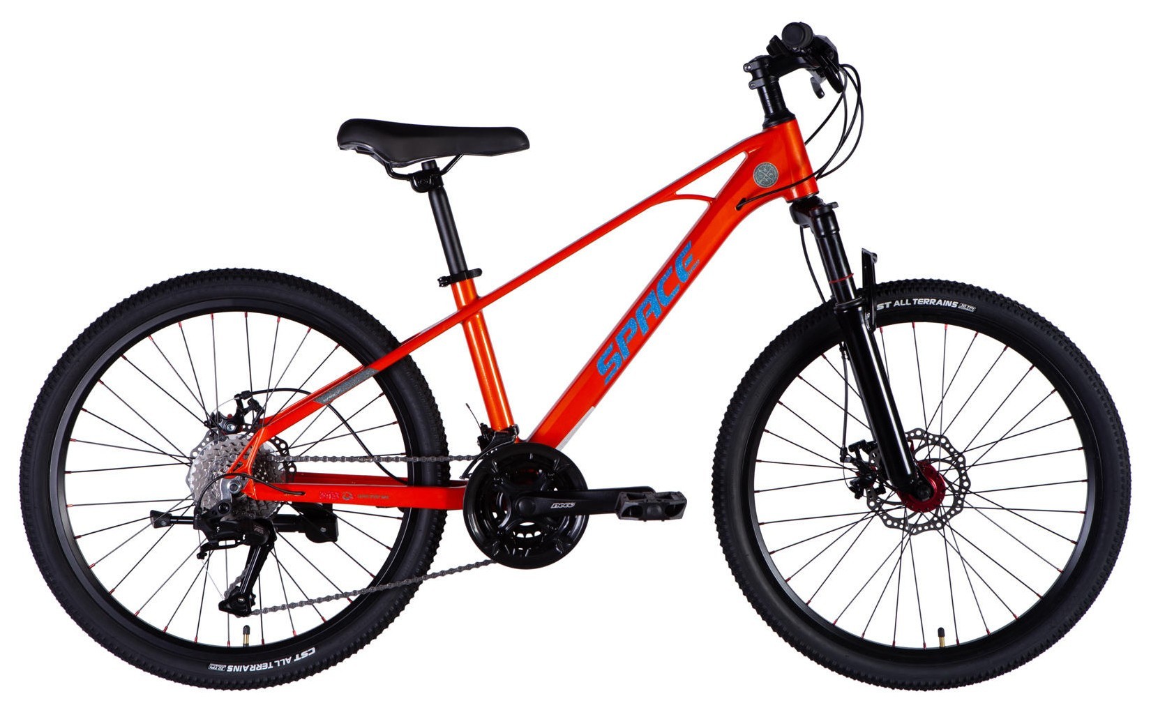 Велосипед MG 24" SPACE KID SKYLINE DD FR рама-13" помаранчевий 2025, укр, укр