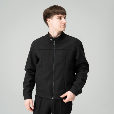 Стильное пальто Slavni черное, Пальто демисезонное Slavni Ego черное