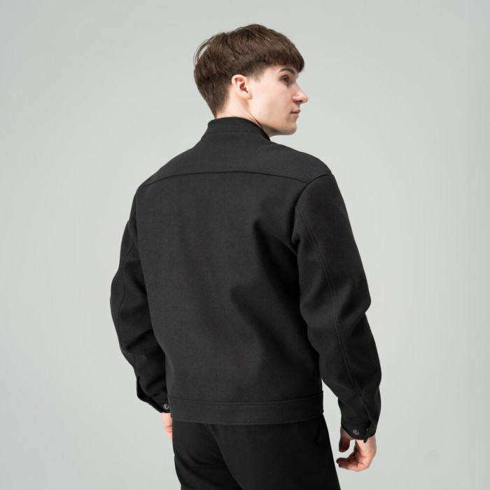 Стильное пальто Slavni черное, Пальто демисезонное Slavni Ego черное