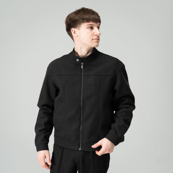 Стильное пальто Slavni черное, Пальто демисезонное Slavni Ego черное