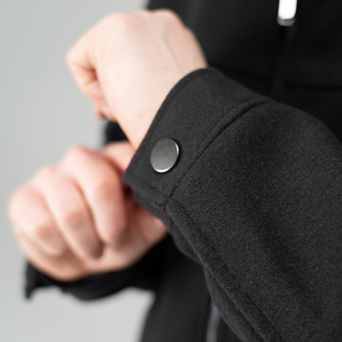 Стильное пальто Slavni черное, Пальто демисезонное Slavni Ego черное