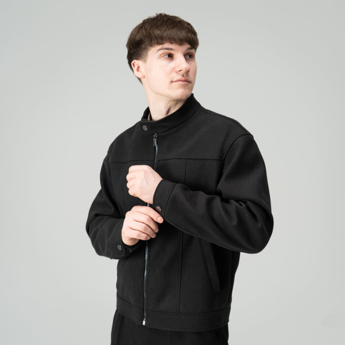 Стильное пальто Slavni черное, Пальто демисезонное Slavni Ego черное