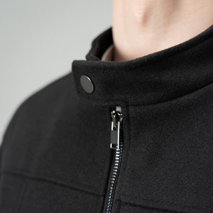 Стильное пальто Slavni черное, Пальто демисезонное Slavni Ego черное