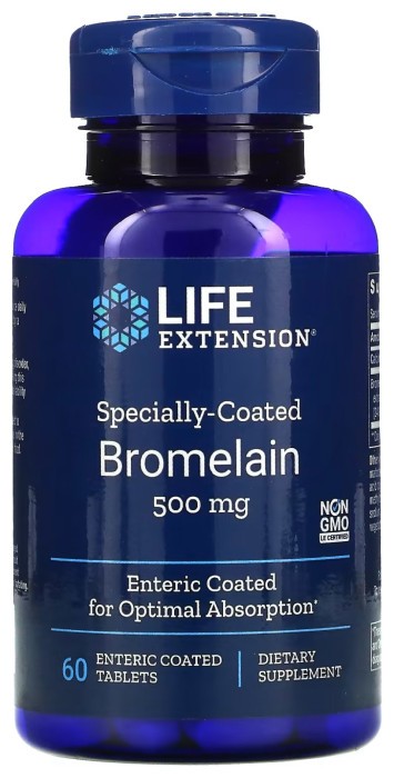 Specially-Coated Bromelain 500 mg - 60 tabs