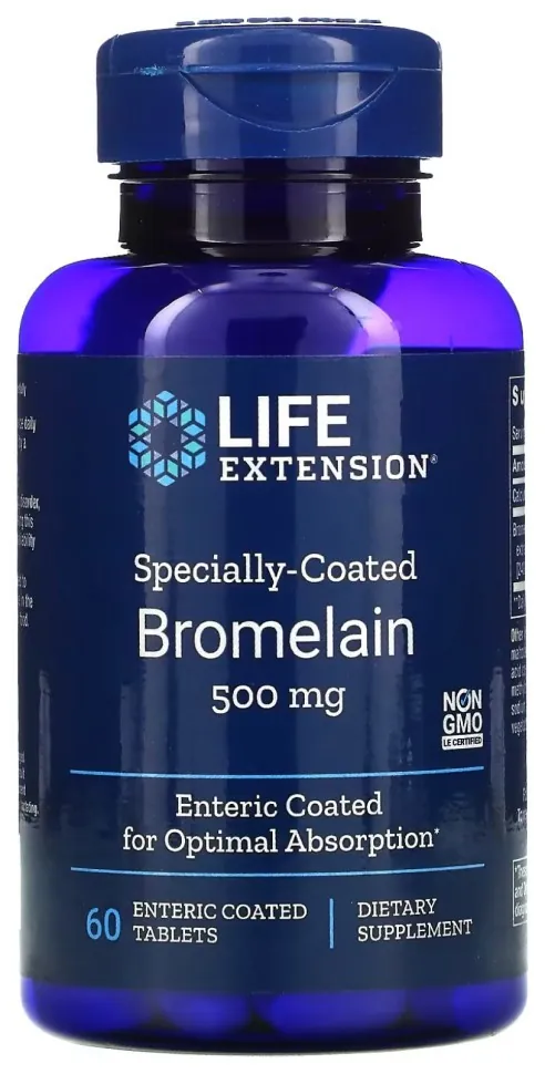 Specially-Coated Bromelain 500 mg - 60 tabs