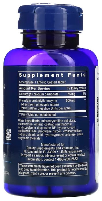 Specially-Coated Bromelain 500 mg - 60 tabs