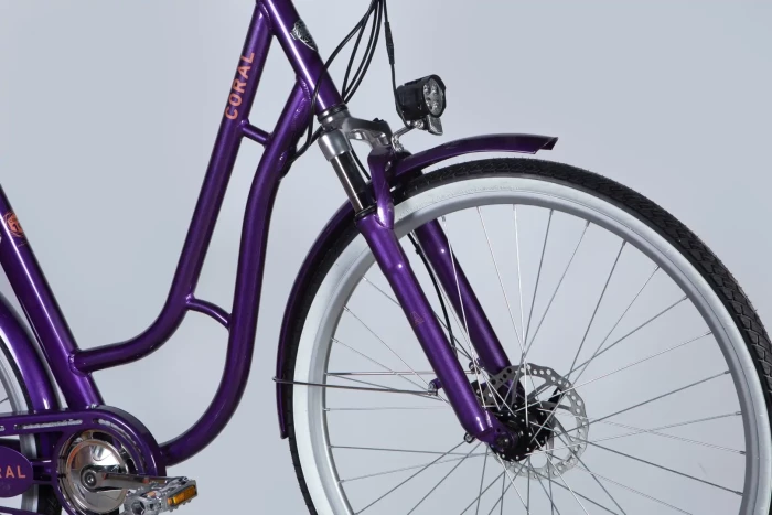 Велосипед з електроприводом 28" AL Dorozhnik eCORAL DD FR рама-19" 48B 13А*г 500Вт фіолетово-синій 2026