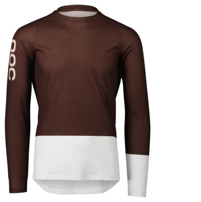 Джерси мужское с длинным рукавом POC MTB Pure LS Jersey, Axinite Brown/Hydrogen White