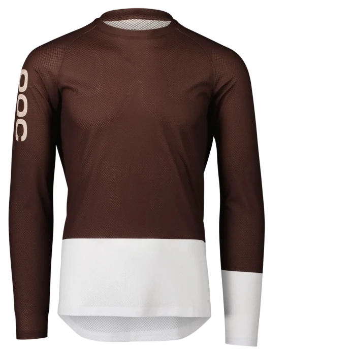 Джерси мужское с длинным рукавом POC MTB Pure LS Jersey, Axinite Brown/Hydrogen White