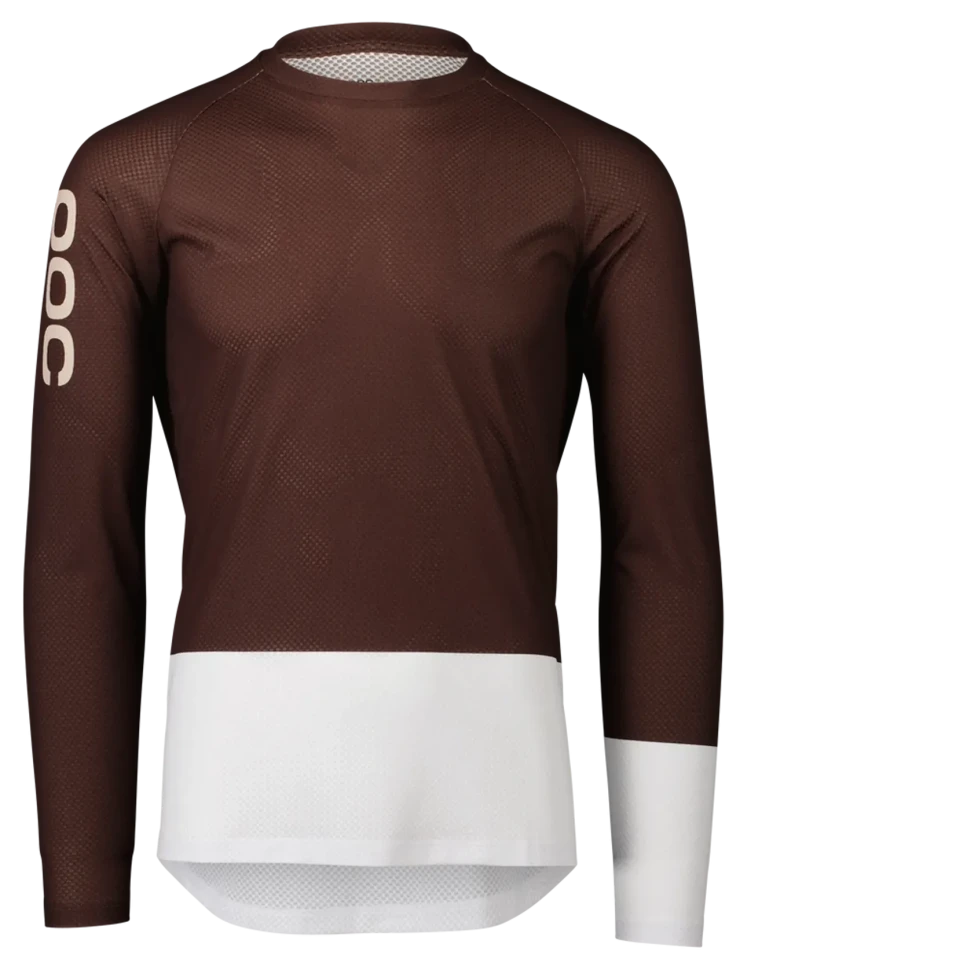 Джерсі чоловіче з довгим рукавом POC MTB Pure LS Jersey, Axinite Brown/Hydrogen White (M)