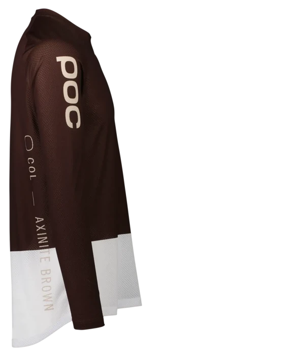 Джерси мужское с длинным рукавом POC MTB Pure LS Jersey, Axinite Brown/Hydrogen White