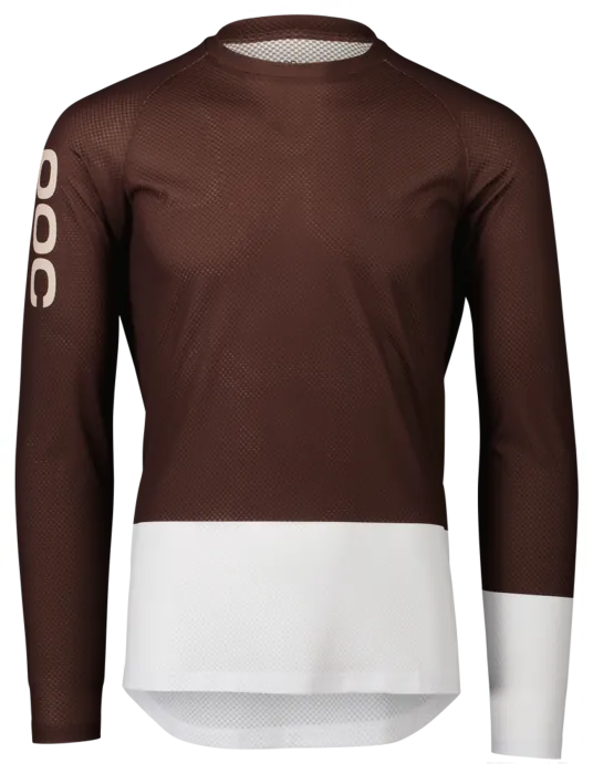Джерси мужское с длинным рукавом POC MTB Pure LS Jersey, Axinite Brown/Hydrogen White